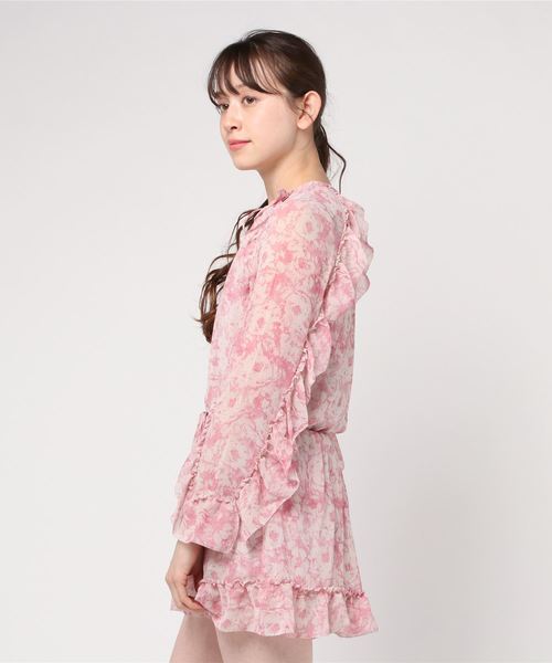 all saints flora rosa playsuit