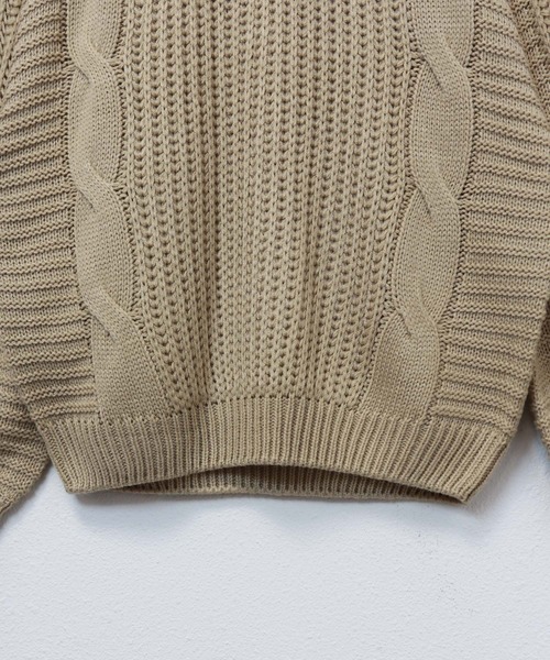 オフショルダー ケーブルニットセーター アイボリー ダーリッチ Darich オフショルダーケーブルニット （アイボリー