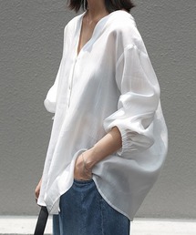 【chuclla】Vカット スキッパー シアーシャツ chw1035