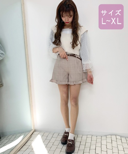 apres jour（アプレジュール）の「【大きいサイズ】アソートフリルショートパンツ【ZOZOTOWN限定アイテム】（その他パンツ・レディース・ブラック/ベージュ/ブラウン系その他・フリー）」の22枚目の写真