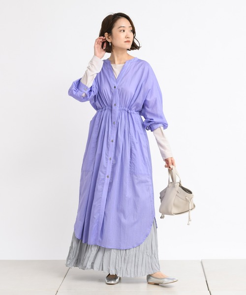 DouDou（ドゥドゥ）の「ボイルドルマンワンピース（ワンピース・レディース・カーキ/オレンジ/ラベンダー・FREE）」の14枚目の写真