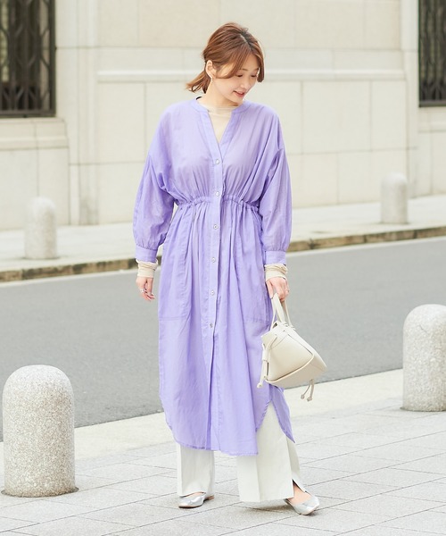 DouDou（ドゥドゥ）の「ボイルドルマンワンピース（ワンピース・レディース・カーキ/オレンジ/ラベンダー・FREE）」の16枚目の写真