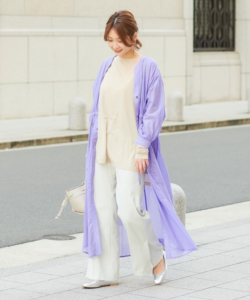 DouDou（ドゥドゥ）の「ボイルドルマンワンピース（ワンピース・レディース・カーキ/オレンジ/ラベンダー・FREE）」の7枚目の写真