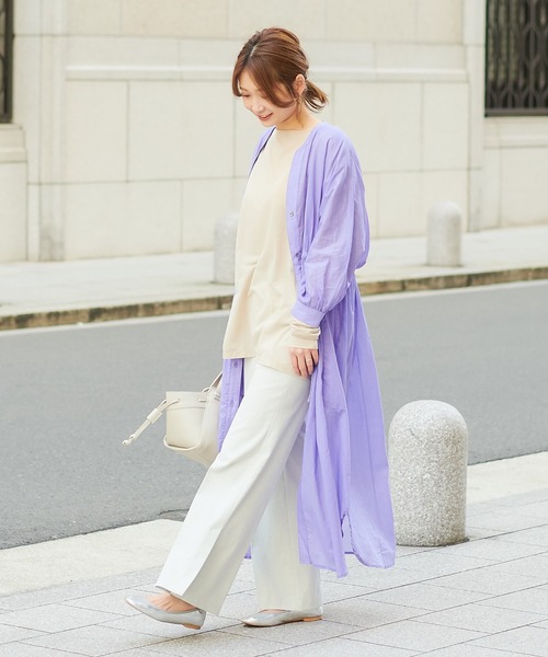 DouDou（ドゥドゥ）の「ボイルドルマンワンピース（ワンピース・レディース・カーキ/オレンジ/ラベンダー・FREE）」の17枚目の写真