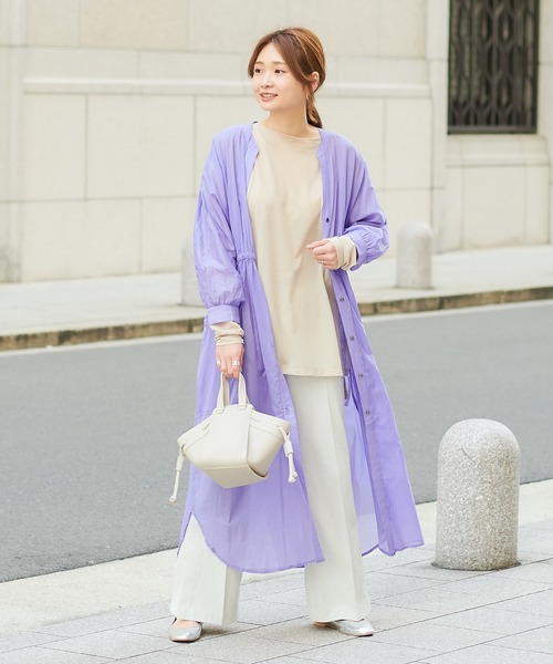 DouDou（ドゥドゥ）の「ボイルドルマンワンピース（ワンピース・レディース・カーキ/オレンジ/ラベンダー・FREE）」の8枚目の写真