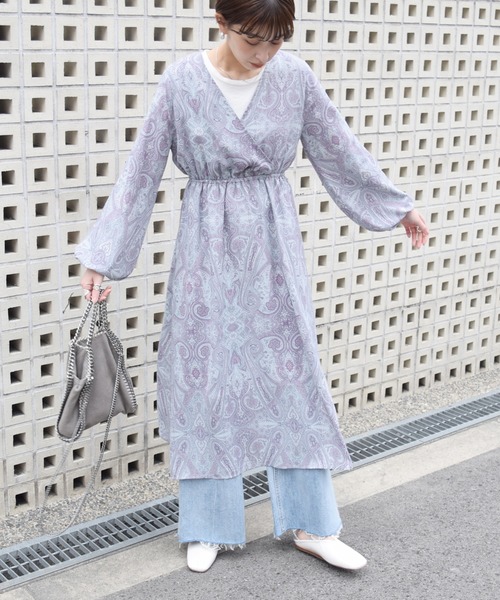 Marient（マリエント）の「ペイズリーシフォンワンピ （ZOZOTOWN限定）（ワンピース・レディース・ライトグリーン/パープル・FREE）」の6枚目の写真