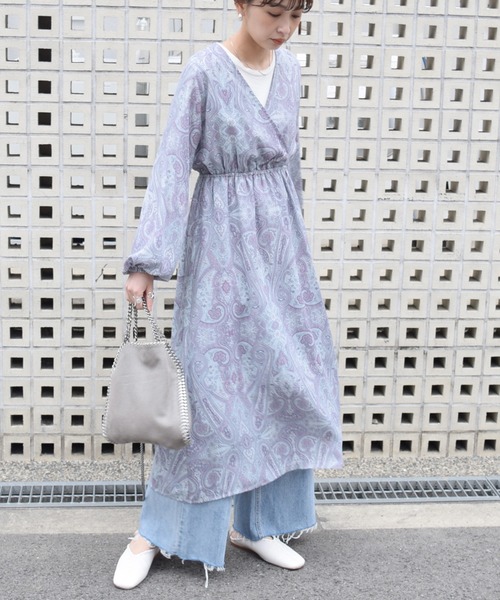 Marient（マリエント）の「ペイズリーシフォンワンピ （ZOZOTOWN限定）（ワンピース・レディース・ライトグリーン/パープル・FREE）」の17枚目の写真