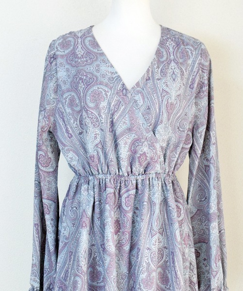 Marient（マリエント）の「ペイズリーシフォンワンピ （ZOZOTOWN限定）（ワンピース・レディース・ライトグリーン/パープル・FREE）」の11枚目の写真