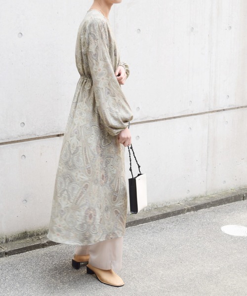 Marient（マリエント）の「ペイズリーシフォンワンピ （ZOZOTOWN限定）（ワンピース・レディース・ライトグリーン/パープル・FREE）」の18枚目の写真