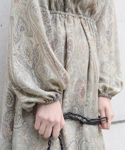 Marient（マリエント）の「ペイズリーシフォンワンピ （ZOZOTOWN限定）（ワンピース・レディース・ライトグリーン/パープル・FREE）」の12枚目の写真