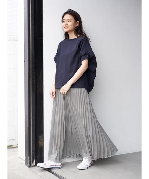 AMERICAN HOLIC（アメリカンホリック）の「変形ドルマンカットチュニック（Tシャツ/カットソー・レディース・ネイビー/オフホワイト/ライトベージュ・FREE）」の14枚目の写真