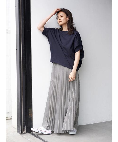 AMERICAN HOLIC（アメリカンホリック）の「変形ドルマンカットチュニック（Tシャツ/カットソー・レディース・ネイビー/オフホワイト/ライトベージュ・FREE）」の17枚目の写真