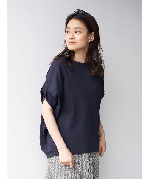 AMERICAN HOLIC（アメリカンホリック）の「変形ドルマンカットチュニック（Tシャツ/カットソー・レディース・ネイビー/オフホワイト/ライトベージュ・FREE）」の18枚目の写真