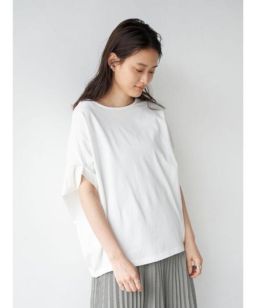 AMERICAN HOLIC（アメリカンホリック）の「変形ドルマンカットチュニック（Tシャツ/カットソー・レディース・ネイビー/オフホワイト/ライトベージュ・FREE）」の20枚目の写真