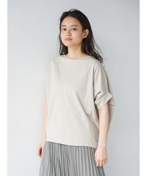 AMERICAN HOLIC（アメリカンホリック）の「変形ドルマンカットチュニック（Tシャツ/カットソー・レディース・ネイビー/オフホワイト/ライトベージュ・FREE）」の21枚目の写真