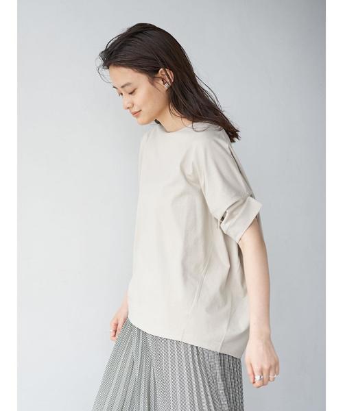 AMERICAN HOLIC（アメリカンホリック）の「変形ドルマンカットチュニック（Tシャツ/カットソー・レディース・ネイビー/オフホワイト/ライトベージュ・FREE）」の22枚目の写真