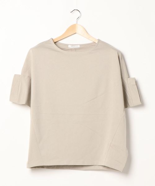 AMERICAN HOLIC（アメリカンホリック）の「変形ドルマンカットチュニック（Tシャツ/カットソー・レディース・ネイビー/オフホワイト/ライトベージュ・FREE）」の7枚目の写真