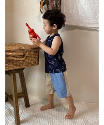 接触冷感 恐竜柄タンクトップ