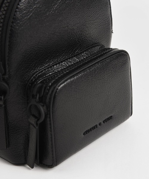 ★CHARLES&KEITH★Double Zip Backpack バックパック/送料込 CHARLES & KEITH（チャールズ & キース）の「デニムダブルジップ