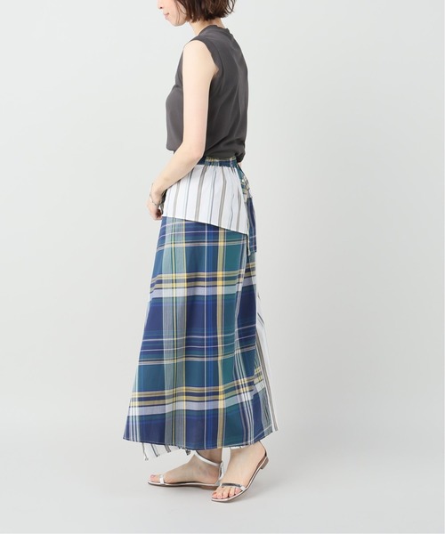 Bonum(ボナム)の「マドラスチェック パネルスカート(スカート・レディース・ネイビー/ブルー系その他・FREE)」の8枚目の写真