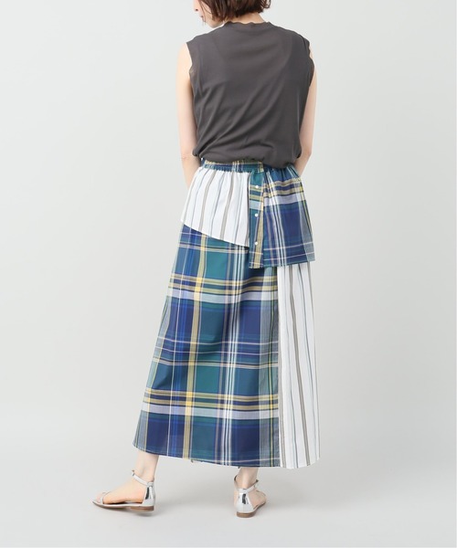 Bonum(ボナム)の「マドラスチェック パネルスカート(スカート・レディース・ネイビー/ブルー系その他・FREE)」の9枚目の写真