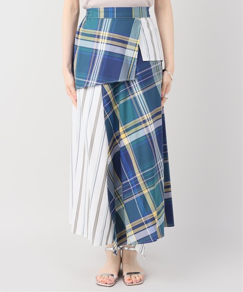 Bonum(ボナム)の「マドラスチェック パネルスカート(スカート・レディース・ネイビー/ブルー系その他・FREE)」の10枚目の写真