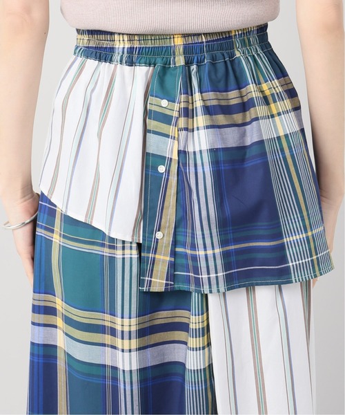 Bonum(ボナム)の「マドラスチェック パネルスカート(スカート・レディース・ネイビー/ブルー系その他・FREE)」の15枚目の写真