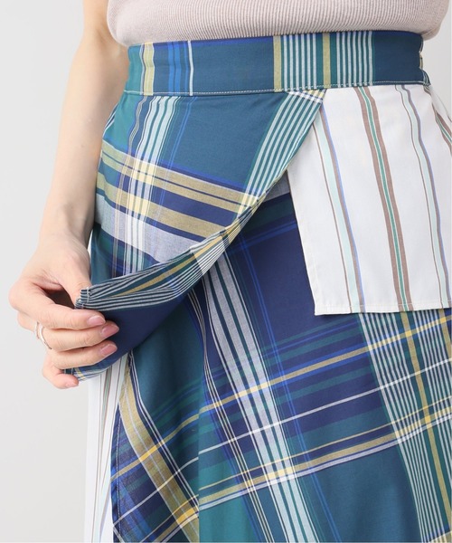 Bonum(ボナム)の「マドラスチェック パネルスカート(スカート・レディース・ネイビー/ブルー系その他・FREE)」の18枚目の写真