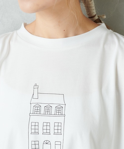 PUAL CE CIN（ピュアルセシン）の「おうちプリントT（Tシャツ/カットソー・レディース・ホワイト/ブラック/ホワイト系その他/ブラック系その他・FREE）」の16枚目の写真