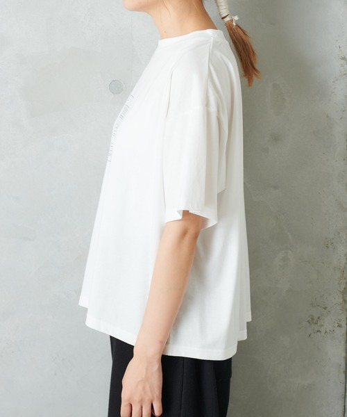PUAL CE CIN（ピュアルセシン）の「おうちプリントT（Tシャツ/カットソー・レディース・ホワイト/ブラック/ホワイト系その他/ブラック系その他・FREE）」の10枚目の写真