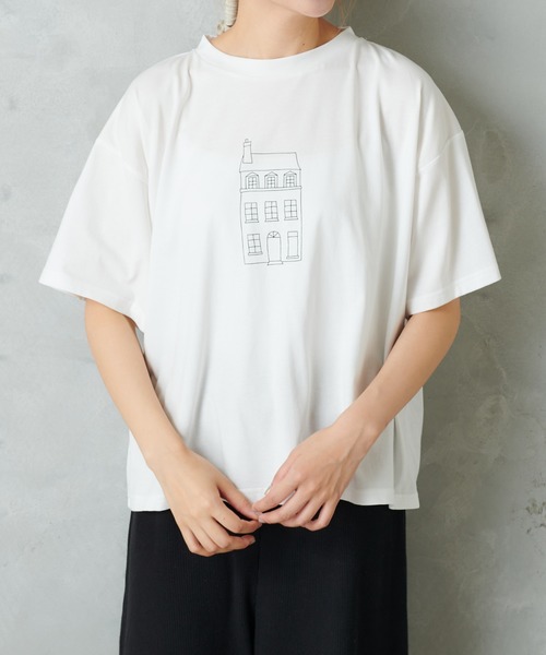 PUAL CE CIN（ピュアルセシン）の「おうちプリントT（Tシャツ/カットソー・レディース・ホワイト/ブラック/ホワイト系その他/ブラック系その他・FREE）」の21枚目の写真