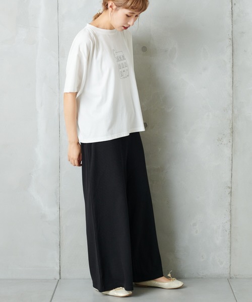 PUAL CE CIN（ピュアルセシン）の「おうちプリントT（Tシャツ/カットソー・レディース・ホワイト/ブラック/ホワイト系その他/ブラック系その他・FREE）」の12枚目の写真