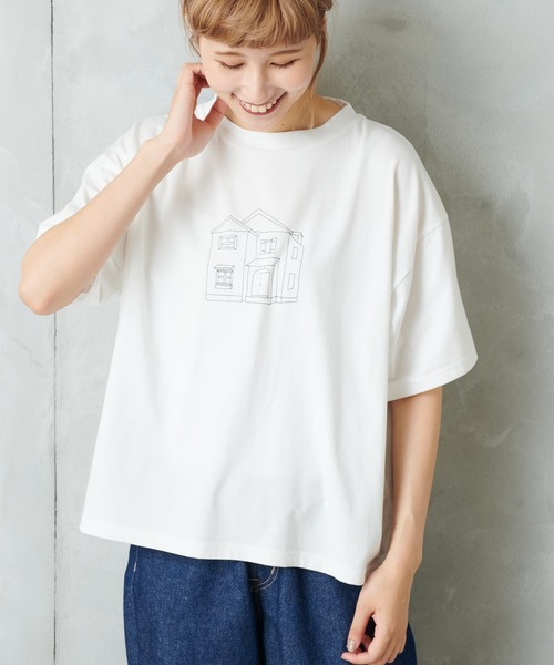 PUAL CE CIN（ピュアルセシン）の「おうちプリントT（Tシャツ/カットソー・レディース・ホワイト/ブラック/ホワイト系その他/ブラック系その他・FREE）」の20枚目の写真
