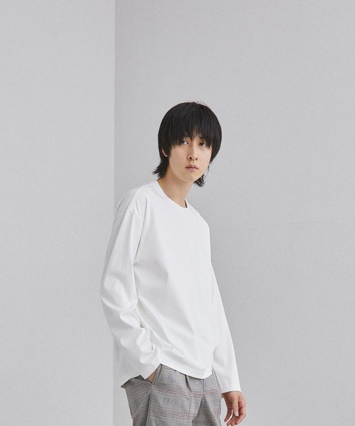 UNITED TOKYO（ユナイテッドトウキョウ）の「テクノラマスムースロングスリーブTシャツ（Tシャツ/カットソー・メンズ・ホワイト/カーキ/ブラック/ブラック×ホワイト/ベージュ/マルチ・3/1/2）」の9枚目の写真