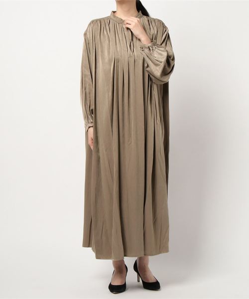 rps（アールピーエス）の「バンドカラーボリュームワンピース（ワンピース・レディース・ベージュ/パープル/モカ・M）」の13枚目の写真