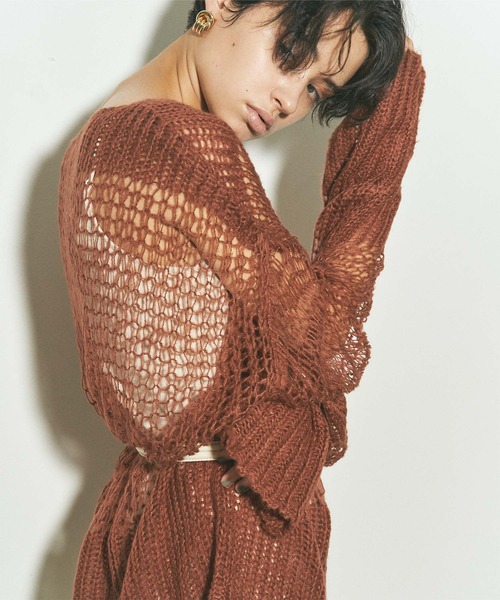 ﾛｰｹﾞｰｼﾞ透かし編みﾆｯﾄ