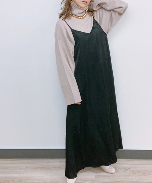 ap retro（アプレトロ）の「ヴィンテージサテンキャミワンピース【ZOZOTOWN限定商品】（ワンピース・レディース・ブラック/グレー/ブラウン/ダークブラウン・FREE）」の5枚目の写真