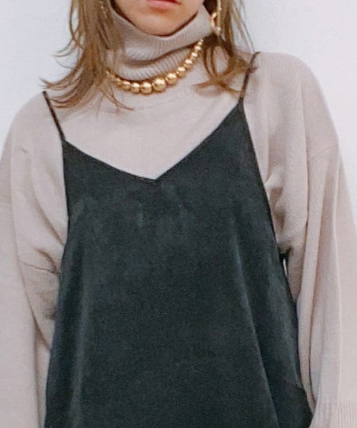 ap retro（アプレトロ）の「ヴィンテージサテンキャミワンピース【ZOZOTOWN限定商品】（ワンピース・レディース・ブラック/グレー/ブラウン/ダークブラウン・FREE）」の8枚目の写真