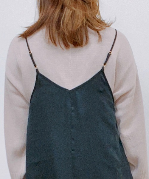 ap retro（アプレトロ）の「ヴィンテージサテンキャミワンピース【ZOZOTOWN限定商品】（ワンピース・レディース・ブラック/グレー/ブラウン/ダークブラウン・FREE）」の9枚目の写真