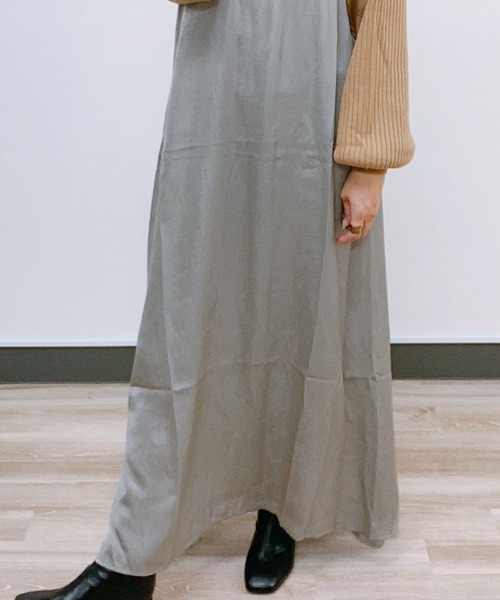 ap retro（アプレトロ）の「ヴィンテージサテンキャミワンピース【ZOZOTOWN限定商品】（ワンピース・レディース・ブラック/グレー/ブラウン/ダークブラウン・FREE）」の18枚目の写真