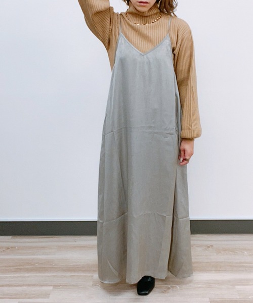 ap retro（アプレトロ）の「ヴィンテージサテンキャミワンピース【ZOZOTOWN限定商品】（ワンピース・レディース・ブラック/グレー/ブラウン/ダークブラウン・FREE）」の15枚目の写真