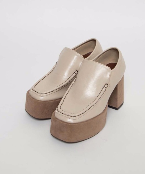 WEGO(ウィゴー)の「WEGO/スクエアトゥチャンキーヒールシューズ(ブーツ・レディース・ブラック/ブラウン/アイボリー・SMALL/MEDIUM/LARGE)」の2枚目の写真