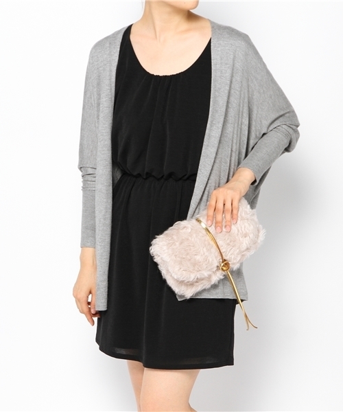 AMERICAN RAG CIE(アメリカンラグシー)の「MUUN/202-MUU-IKILON NITE FUR(クラッチバッグ・レディース・オフホワイト/カーキ・ONE SIZE)」の7枚目の写真