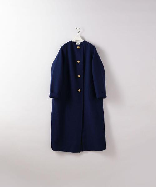 Steven Alan（スティーブンアラン）の「＜forte_forte＞NO COLLAR SIDE SLIT COAT/コート Ψ （ノー ...