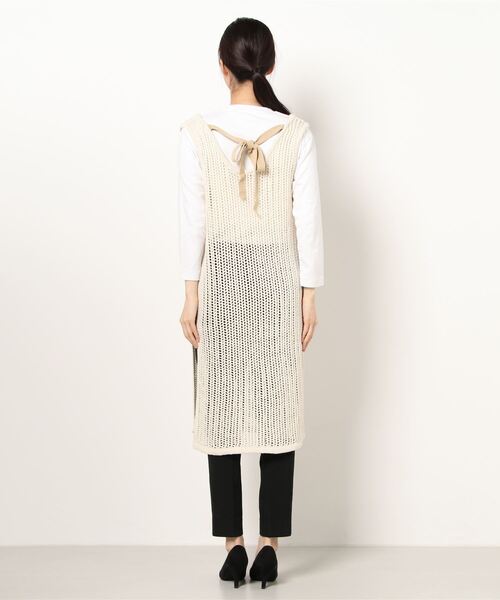 POU DOU DOU（プードゥドゥ）の「クロシェニットレイヤードワンピース（ベスト・レディース・ベージュ/ブラック/アイボリー・3）」の20枚目の写真