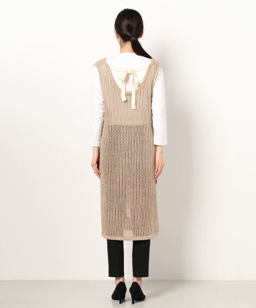 POU DOU DOU（プードゥドゥ）の「クロシェニットレイヤードワンピース（ベスト・レディース・ベージュ/ブラック/アイボリー・3）」の16枚目の写真