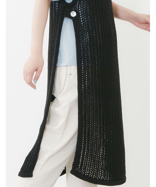 POU DOU DOU（プードゥドゥ）の「クロシェニットレイヤードワンピース（ベスト・レディース・ベージュ/ブラック/アイボリー・3）」の12枚目の写真