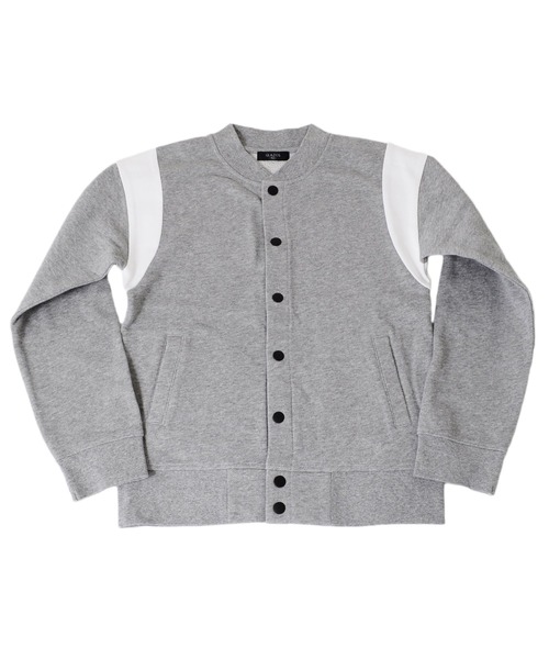 GLAZOS（グラソス）の「裏毛・抗菌防臭加工袖ライン切り替えスタジャン（スタジャン・キッズ・ネイビー/グレー・150cm/140cm/130cm/170cm/160cm）」の3枚目の写真