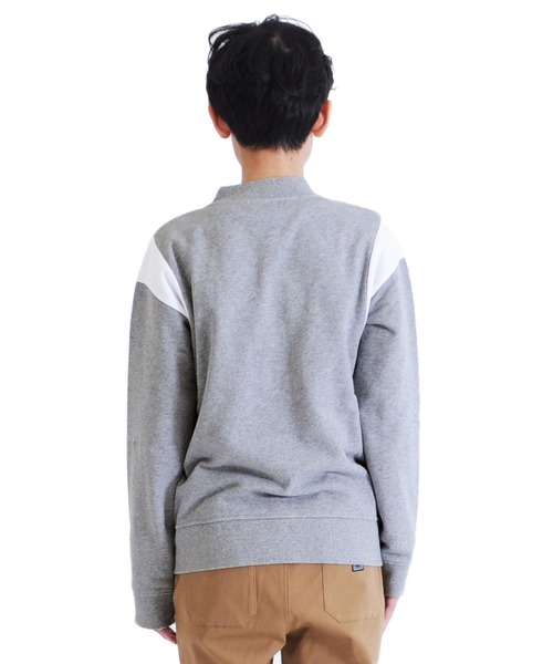 GLAZOS（グラソス）の「裏毛・抗菌防臭加工袖ライン切り替えスタジャン（スタジャン・キッズ・ネイビー/グレー・150cm/140cm/130cm/170cm/160cm）」の8枚目の写真