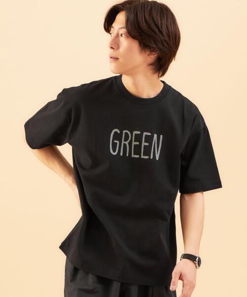 green label relaxing（グリーンレーベルリラクシング）の「★ [ GLR/ lab ] OGC ロゴ クルーネック Tシャツ Ⅰ（Tシャツ/カットソー・メンズ・ブラック/イエロー/オリーブ/ホワイト・M/S/XL/L）」の2枚目の写真